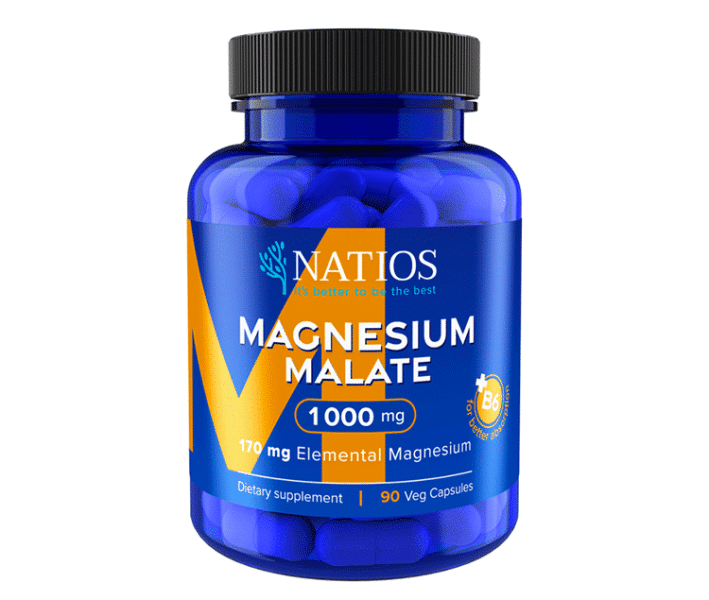 NATIOS Magnesium Malate + B6 90 kapslí